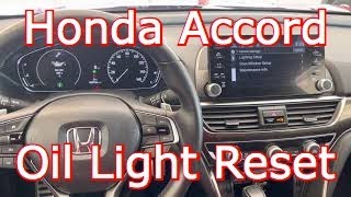 Detailed 2021 Honda Accord - How To Reset Oil Life Maintenance Light Information