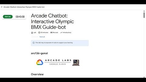 Arcade Chatbot  Interactive Olympic BMX Guide bot #arc136 genai #qwiklabs  #qwiklabsarcade2025