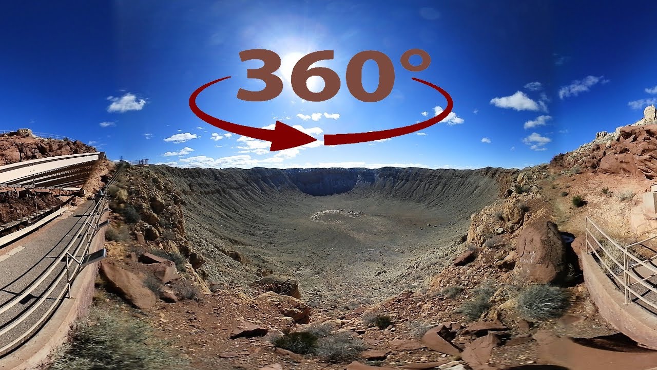360° / VR (4k) Meteor Crater in Northern Arizona - USA