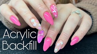 Watch Me Work: Acrylic Backfill + Valentines Day Nail Art