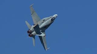 RAAF F\/A-18A Hornets Arrival into Wings over Illawarra Airshow 2018
