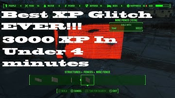 FallOut 4 - Best XP Glitch EVER!! (3000 XP in 4 min)