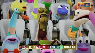 Fred from SpongeBob SquarePants at Super Bowl LVIII (Nickelodeon U.S.)
