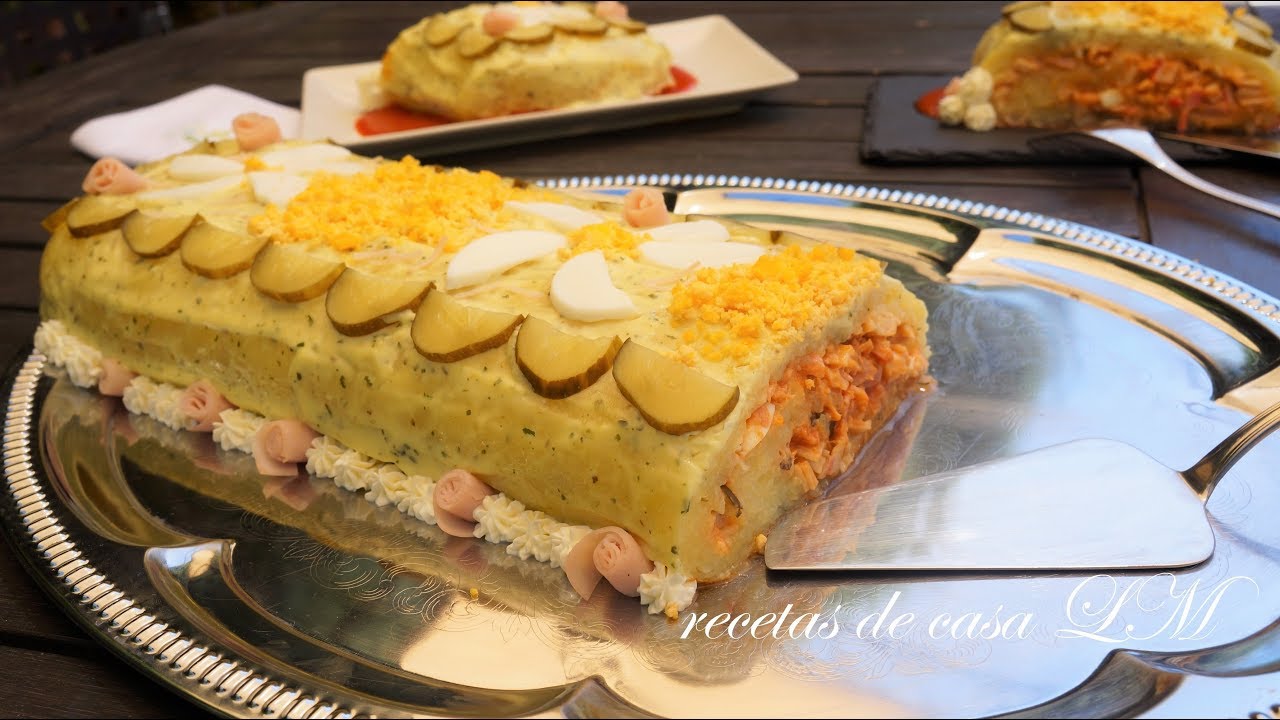 BRAZO DE GITANO SALADO O ROLLO DE PATATA RECETA SIN HORNO MUY FÁCIL