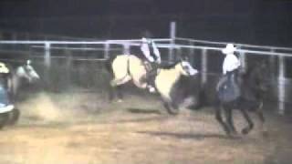 Brad Gower bronc riding