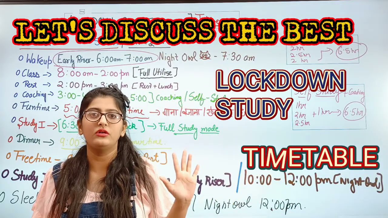 Topper student timetable in lockdown