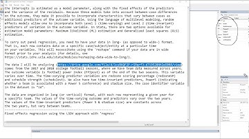 Fixed and random effects (panel) regression models in Stata