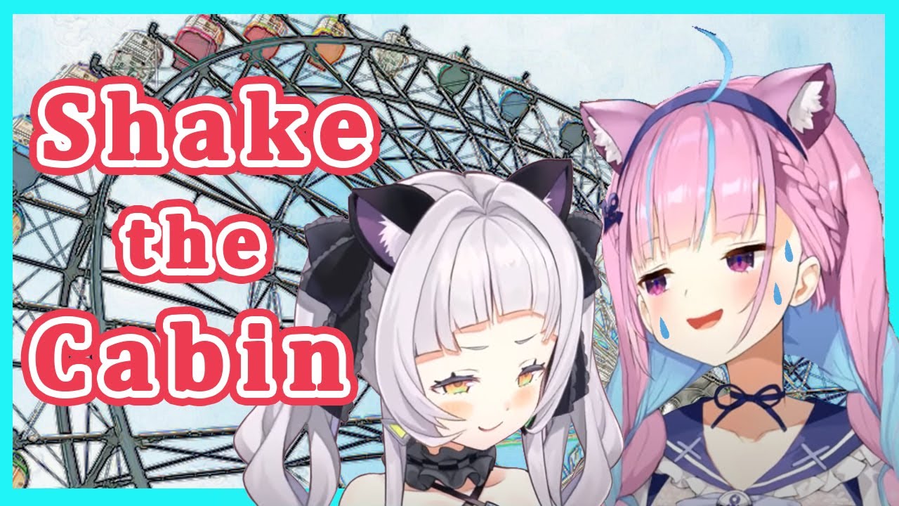 Shion shakes cabin while riding Ferris wheel with Aqua [Hololive] [ENG SUB]