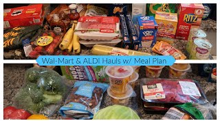 Wal-Mart & ALDI Grocery Hauls & Meal Plan