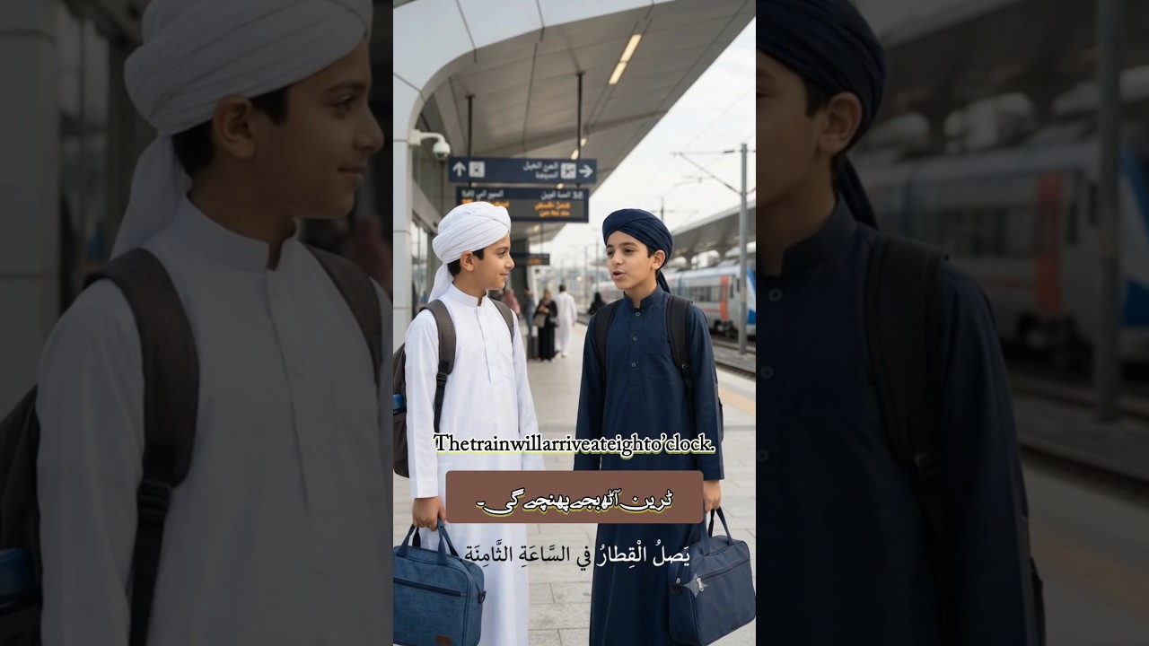 Arabic Conversation at Railway Station 🚆 | Learn Arabic | Travel Arabic #shorts