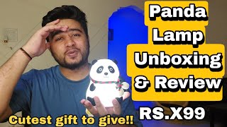 Panda Lamp review and unboxing | Colour changing panda lamp | Cute gift ideas | cute gift for gf