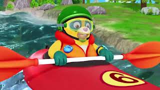 Special Agent Oso Special Alert Paddle Kayak Down River Dock Blue Flag Splashed Waterfall Whirlybird