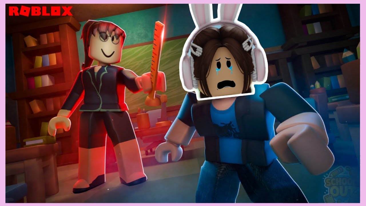 AKU HARUS KABUR DARI KEJARAN GURU PALING SERAM DI SEKOLAH ROBLOX