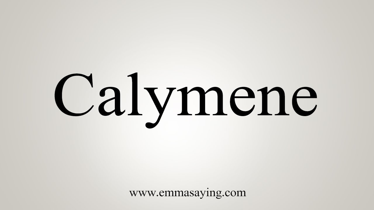 How To Say Calymene