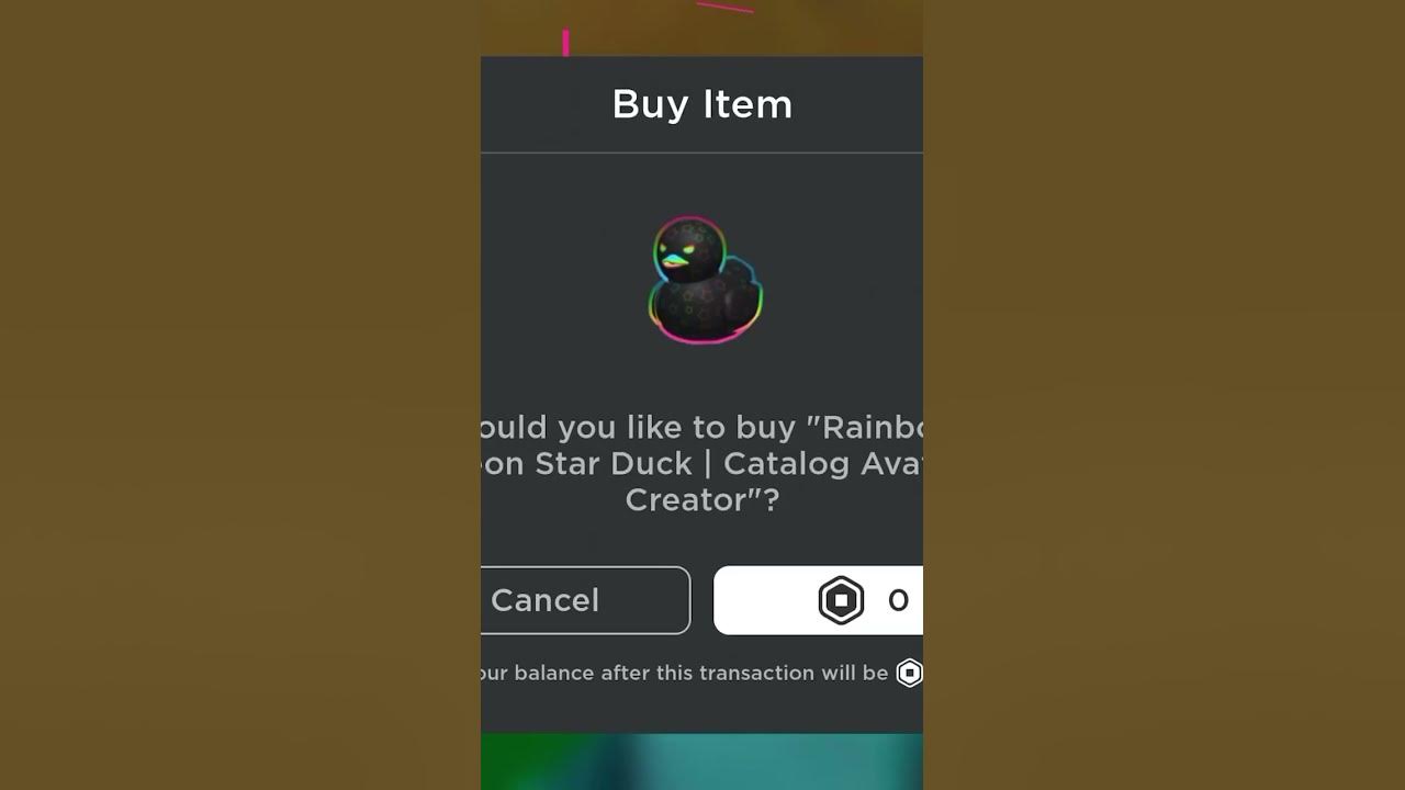 Neon Rainbow Star Duck  Catalog Avatar Creator's Code & Price - RblxTrade