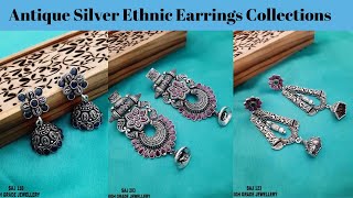 Latest German Oxidised Silver Earrings Designs | Silver jhumka Jewellery | Latest Fashion Trends.