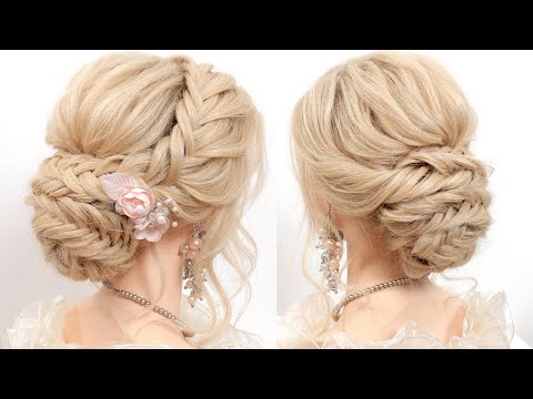 Видео: Свадебный пучок на длинные волосы.