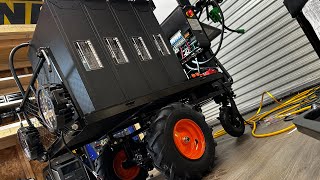 Building the motorized DIY solar power cart BTS