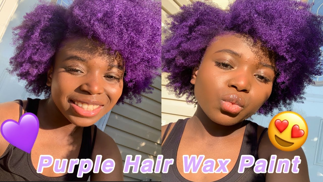 TRYING COLORED HAIR WAX ON NATURAL 4C HAIR! YouTube