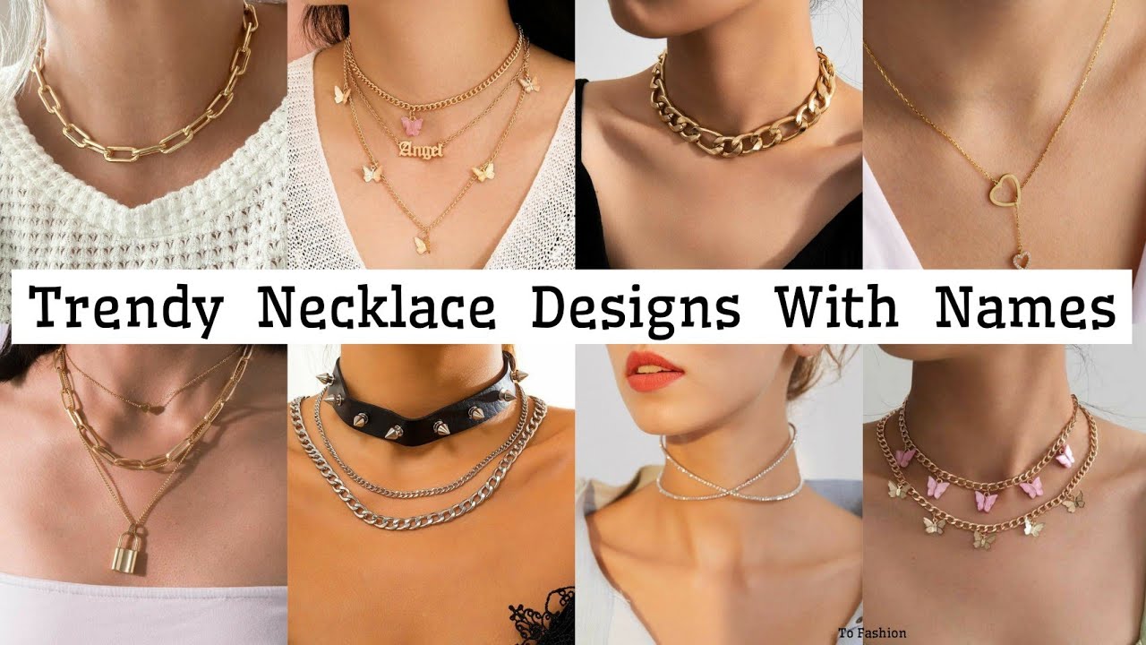 Types Of Trendy Necklace Choker Designs With Names/Korean Necklace/Western Dainty Jewelry/To Fashion