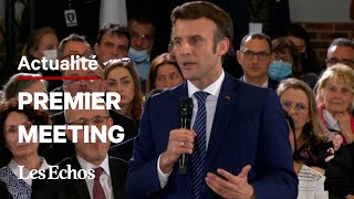 Emmanuel Macron à Poissy pour son premier meeting de campagne