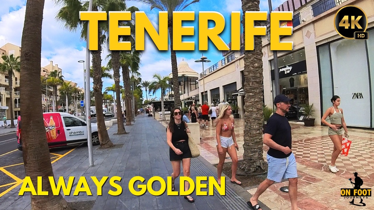 Tenerife - March 2,  The Golden Mile Never Stops | No Full Sun, Still Golden | Las Américas Walk 4K