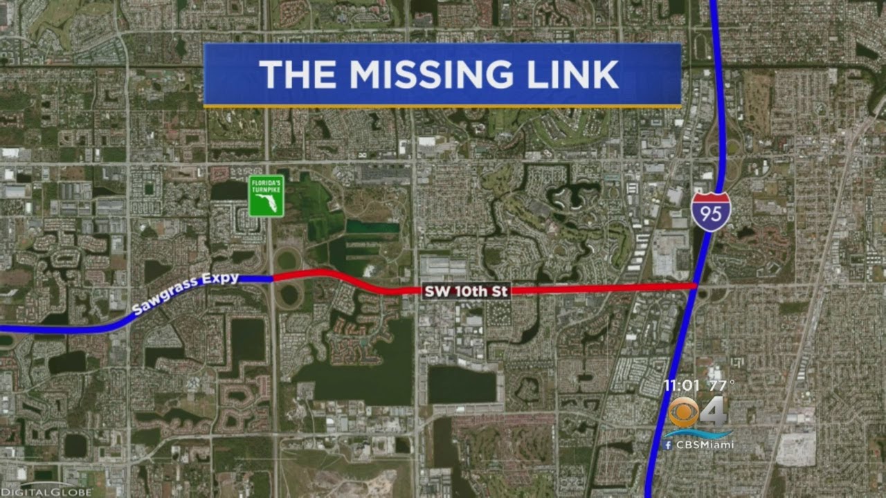 Sawgrass Expressway Map