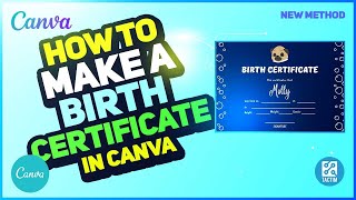 How to Make a Birth Certificate in Canva | Easy DIY Tutorial 2025