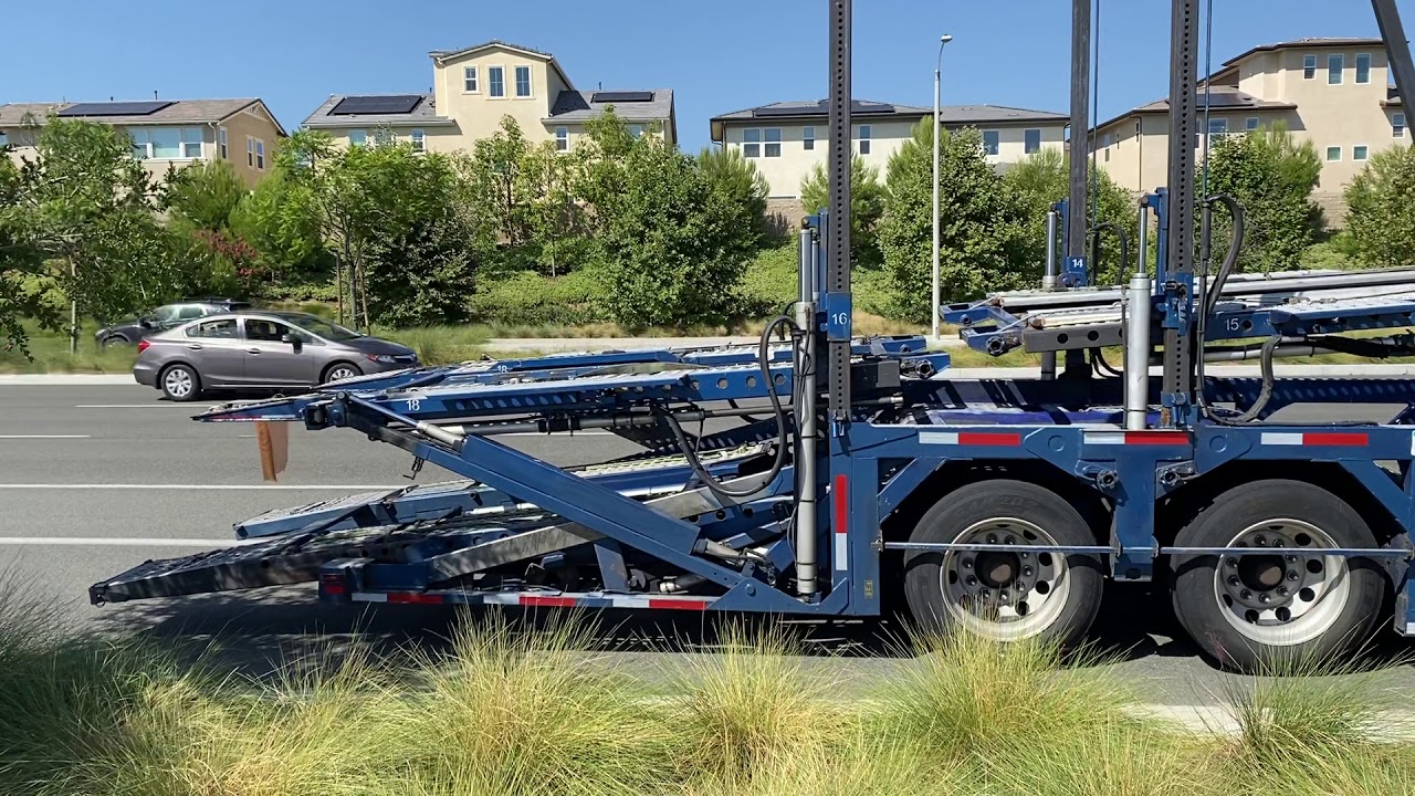 Preparing Open Car Carrier Truck to Load a Vehicle - ABC Auto Shipping