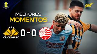 CRICIÚMA E NÁUTICO FICAM NO EMPATE SEM GOLS PELO BRASILEIRÃO SÉRIE B!