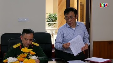 Tiểu ban khánh tiết, thi đua, tuyên truyền họp chuẩn bị cho diễn tập khu vực phòng thủ huyện Lang Ch