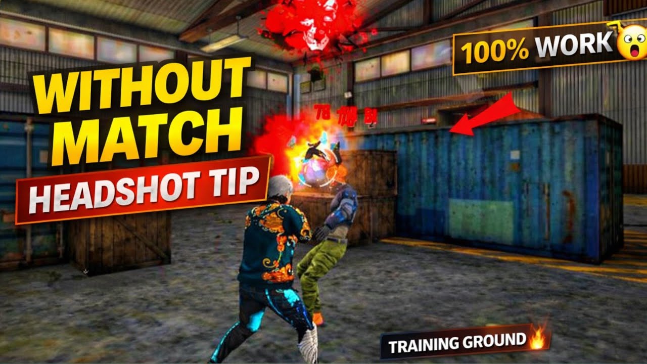 Free Fire Training Ground Headshot Tip 🔥 100% Working | No Match