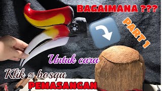 Tutorial memasang kepala burung enggang ke topi adat dayak TANPA JAHIT |BORNEO ART | DIY Craft