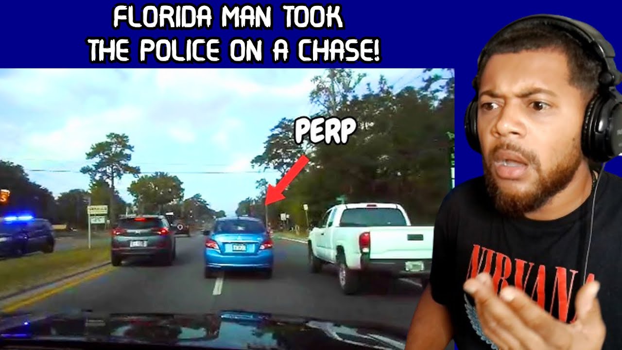 Police Chase Florida Man In Stolen Vehicle (INSANE) | Reaction - YouTube