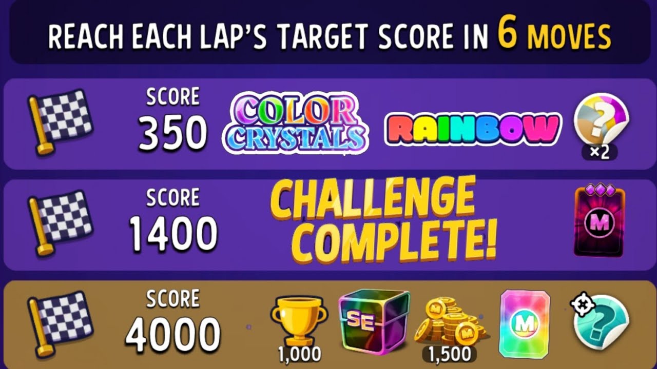 match masters solo challenge color crystals rainbow 4000 score match