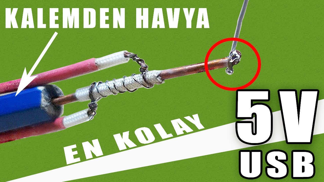 Kalemden lehim makinesi yapımı - En basit gerçek lehim makinesi yapımı - 5V USB Havya Yapımı