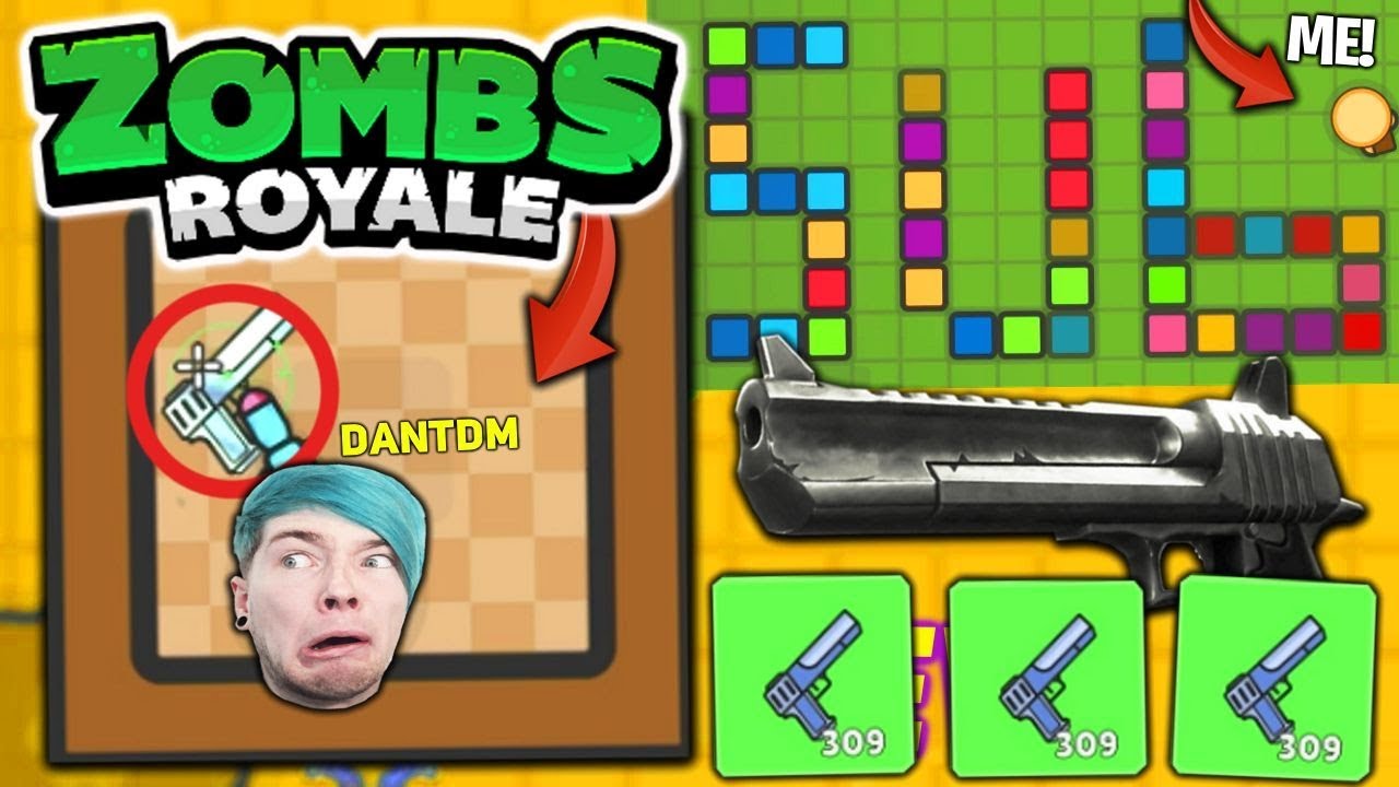 Playing Zombsroyale Io With Dantdm New Deagle Update 50v50