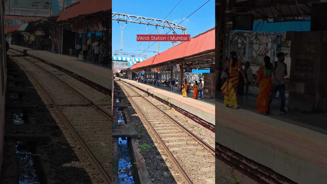 Mumbai Local Train Journey: Vikhroli Station Views