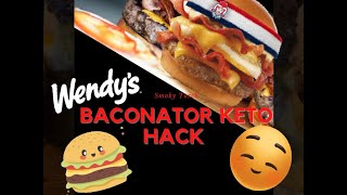 Wendy’s Baconator, keto hack #shorts 😅🥓🍔