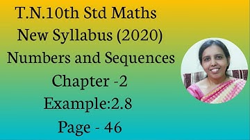 T.N.Class 10 Maths  Example:2.8