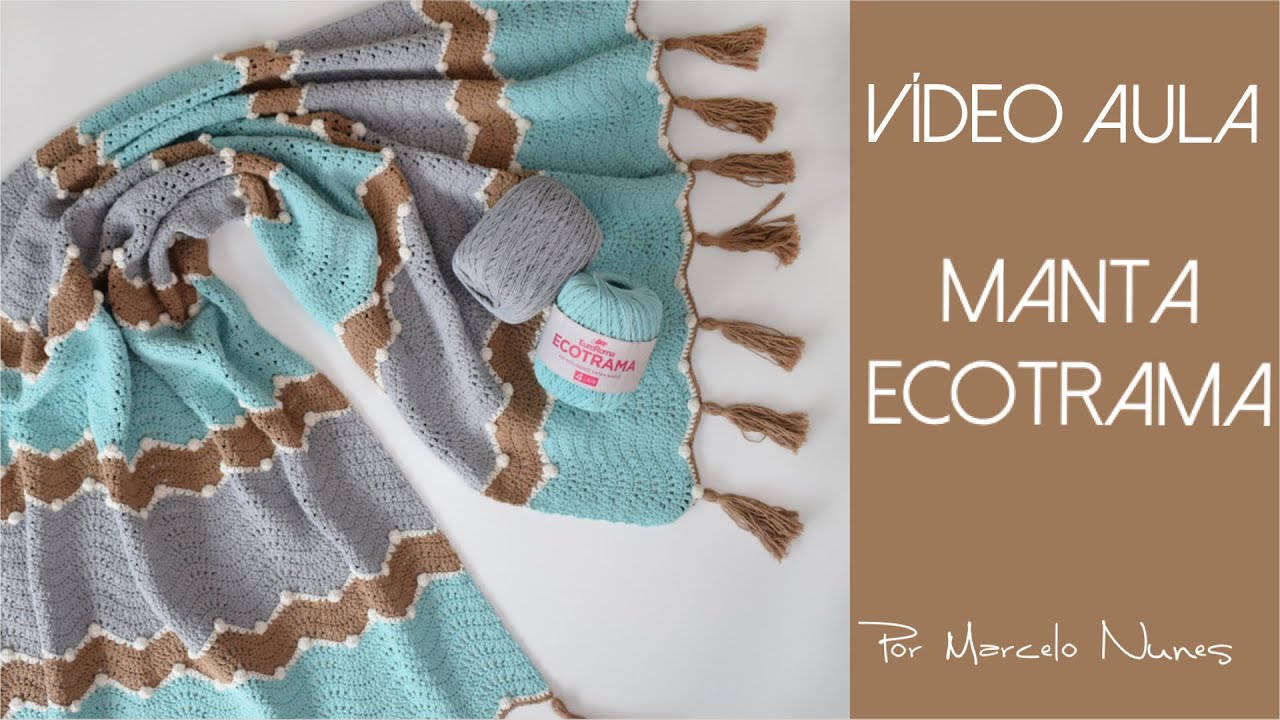 Manta em Crochê Ecotrama - Por Marcelo Nunes