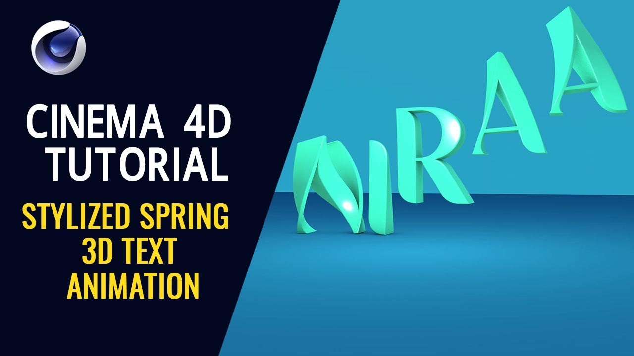 Stylized Spring 3D Text Animation - Cinema 4D Tutorial - YouTube