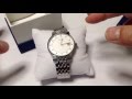 COMTEX 腕時計 シルバー文字盤ステンレス ビジネス ウオッチ