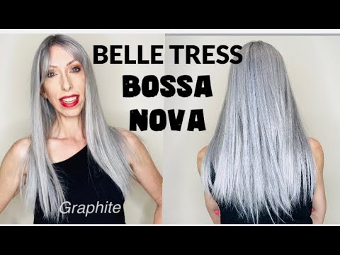 BELLE TRESS BOSSA NOVA WIG in color GRAPHITE | Long, Straight, Bangs