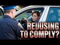 Woman REFUSES to Exit Car After Reckless Driving Stop?
