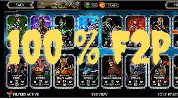 MK Mobile: Current Progress on my beginner account.