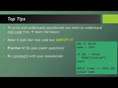 Video: Hoe doen jy pseudokode?