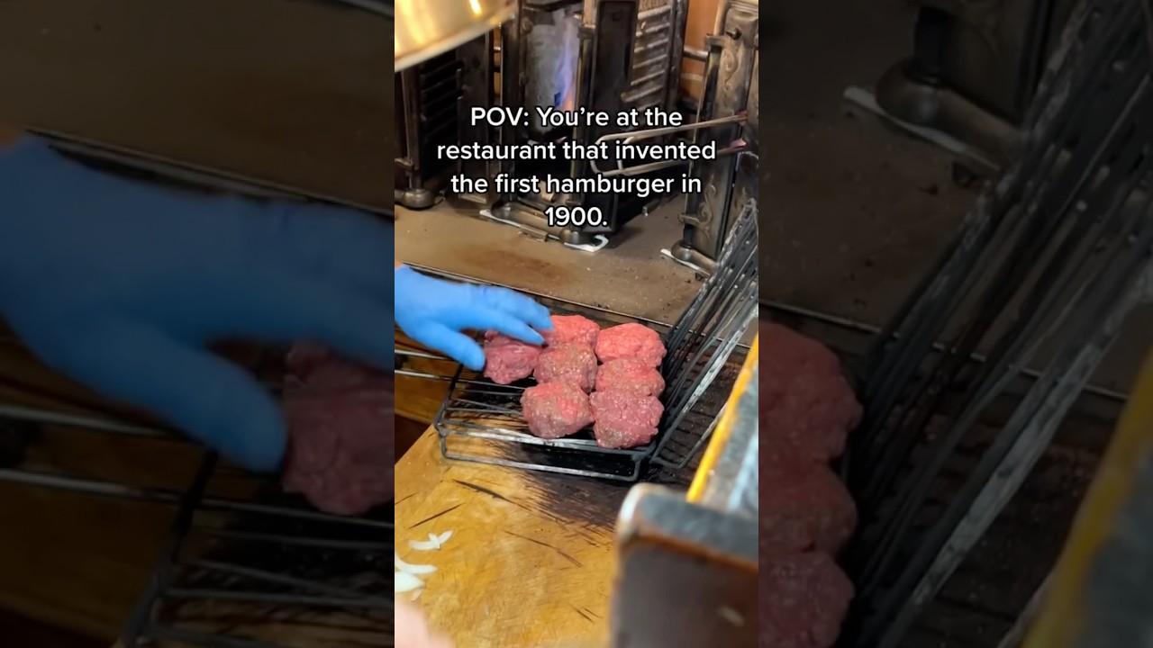 Inside the restaurant that claims to have invented the hamburger!  #DEVOURPOWER