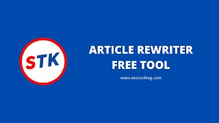 Article Rewriter Free Tool by SEO Tool Keg