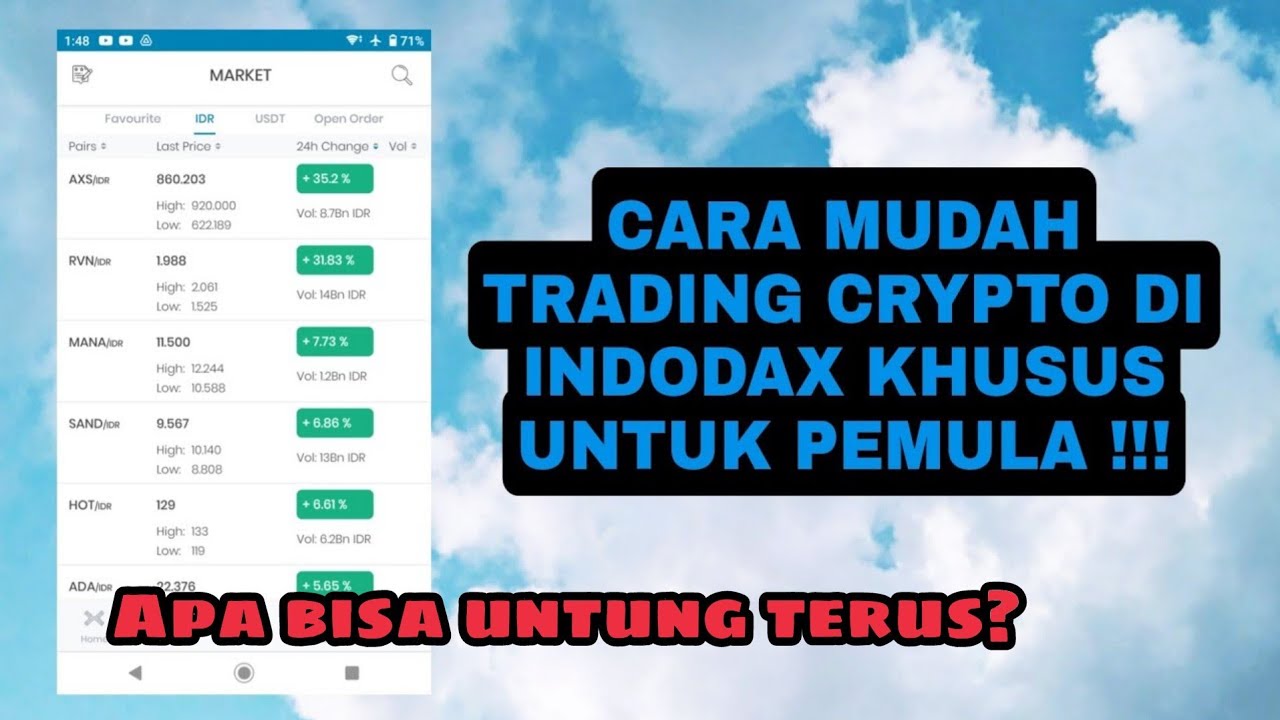 Cara main Indodax di hp untuk PEMULA !!!